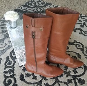 Like New Steve Madden brown leather boots.  SZ: 8